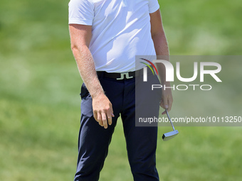 Matt Wallace of England looks overthe 17th green during the first round of the The Memorial Tournament presented by Workday at Muirfield Vil...