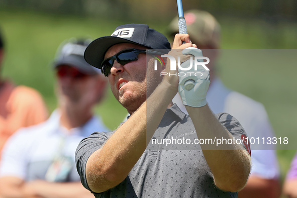 Seamus Power of Waterford, Ireland hits from the 16th tee during the first round of the The Memorial Tournament presented by Workday at Muir...