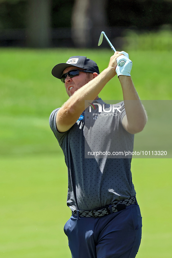 Seamus Power of Waterford, Ireland hits from the 17th fairway during the first round of the The Memorial Tournament presented by Workday at...