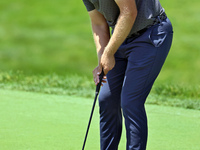 Seamus Power of Waterford, Ireland putts on the 17th green during the first round of the The Memorial Tournament presented by Workday at Mui...