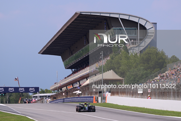 Lewis Hamilton of Mercedes-AMG Petronas F1 Team drive his single-seater during free practice of Spanish GP, 7th round of FIA Formula 1 World...