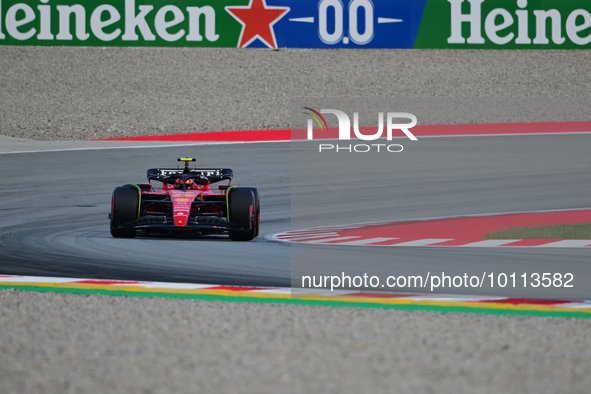 Carlos Sainz of Scuderia Mission Winnow Ferrari drive his single-seater during free practice of Spanish GP, 7th round of FIA Formula 1 World...