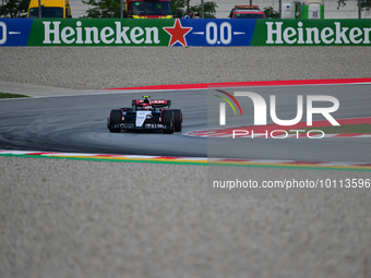 Yuki Tsunoda of Scuderia Alpha Tauri Honda drive his single-seater during free practice of Spanish GP, 7th round of FIA Formula 1 World Cham...