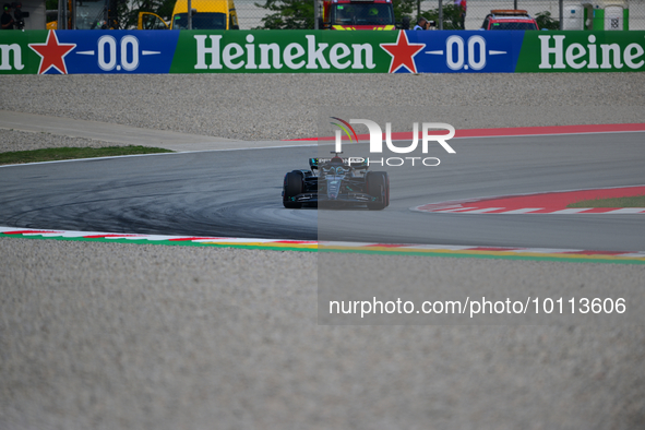 George Russel of Mercedes-AMG Petronas drive his single-seater during free practice of Spanish GP, 7th round of FIA Formula 1 World Champion...