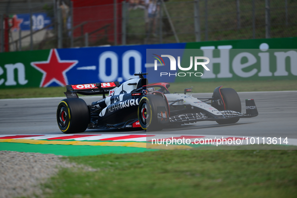 Yuki Tsunoda of Scuderia Alpha Tauri Honda drive his single-seater during free practice of Spanish GP, 7th round of FIA Formula 1 World Cham...