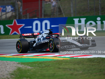 Yuki Tsunoda of Scuderia Alpha Tauri Honda drive his single-seater during free practice of Spanish GP, 7th round of FIA Formula 1 World Cham...