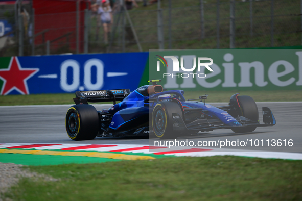 Logan Sergeant of Williams Racing drive his single-seater during free practice of Spanish GP, 7th round of FIA Formula 1 World Championship...