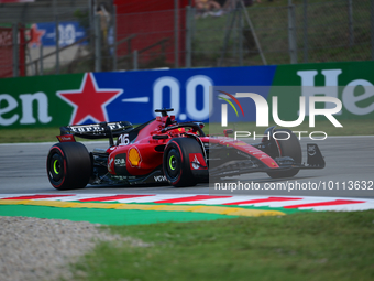 Charles Leclerc of Scuderia Mission Winnow Ferrari drive his single-seater during free practice of Spanish GP, 7th round of FIA Formula 1 Wo...