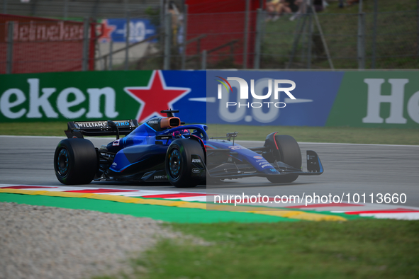 Alexander Albon of Williams F1 Team drive his single-seater during free practice of Spanish GP, 7th round of FIA Formula 1 World Championshi...