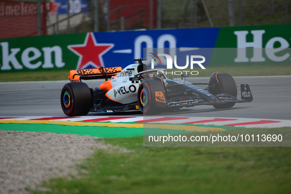 Oscar Piastri of McLaren F1 Team drive his single-seater during free practice of Spanish GP, 7th round of FIA Formula 1 World Championship i...