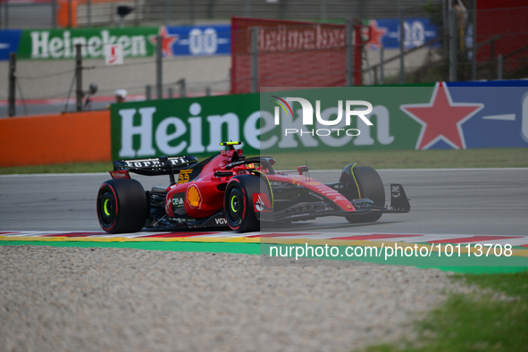 Carlos Sainz of Scuderia Mission Winnow Ferrari drive his single-seater during free practice of Spanish GP, 7th round of FIA Formula 1 World...