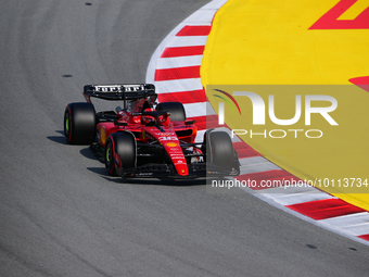 Charles Leclerc of Scuderia Mission Winnow Ferrari drive his single-seater during free practice of Spanish GP, 7th round of FIA Formula 1 Wo...