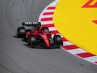 Charles Leclerc of Scuderia Mission Winnow Ferrari drive his single-seater during free practice of Spanish GP, 7th round of FIA Formula 1 Wo...