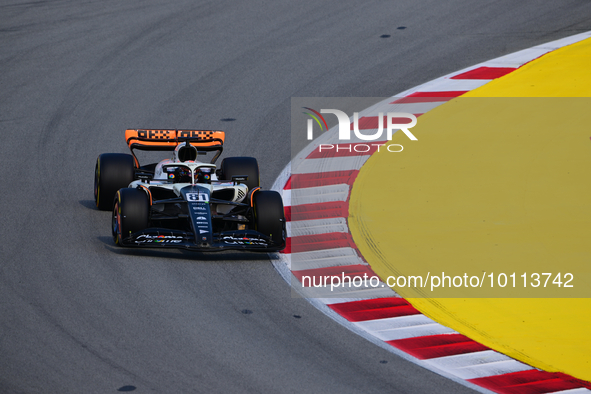 Oscar Piastri of McLaren F1 Team drive his single-seater during free practice of Spanish GP, 7th round of FIA Formula 1 World Championship i...