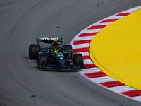 Lewis Hamilton of Mercedes-AMG Petronas F1 Team drive his single-seater during free practice of Spanish GP, 7th round of FIA Formula 1 World...