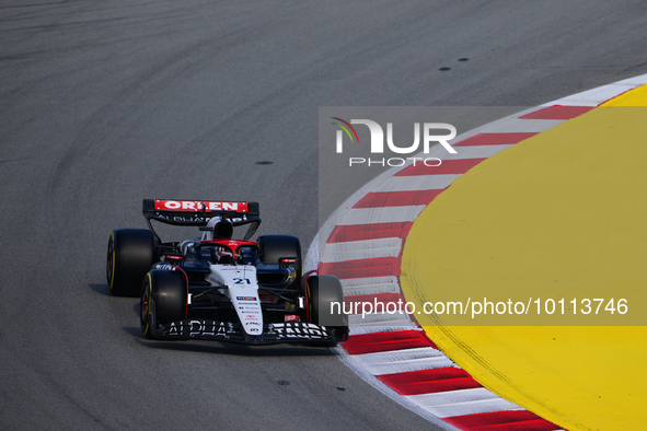 Nick De Vries of Scuderia Alpha Tauri drive his single-seater during free practice of Spanish GP, 7th round of FIA Formula 1 World Champions...