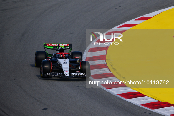 Yuki Tsunoda of Scuderia Alpha Tauri Honda drive his single-seater during free practice of Spanish GP, 7th round of FIA Formula 1 World Cham...