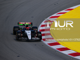 Yuki Tsunoda of Scuderia Alpha Tauri Honda drive his single-seater during free practice of Spanish GP, 7th round of FIA Formula 1 World Cham...