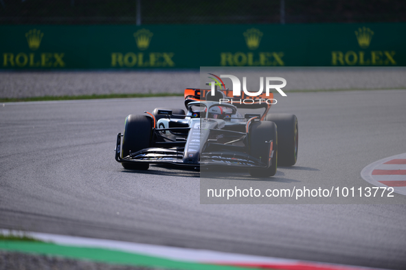 Lando Norris McLaren F1 Team drive his single-seater during free practice of Spanish GP, 7th round of FIA Formula 1 World Championship in Ci...