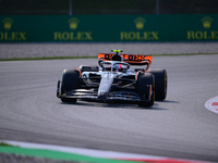 Lando Norris McLaren F1 Team drive his single-seater during free practice of Spanish GP, 7th round of FIA Formula 1 World Championship in Ci...