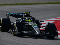 Lewis Hamilton of Mercedes-AMG Petronas F1 Team drive his single-seater during free practice of Spanish GP, 7th round of FIA Formula 1 World...