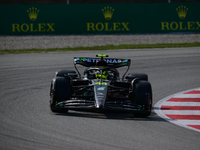 Lewis Hamilton of Mercedes-AMG Petronas F1 Team drive his single-seater during free practice of Spanish GP, 7th round of FIA Formula 1 World...