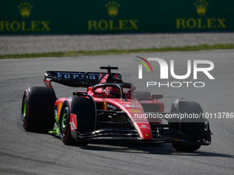 Charles Leclerc of Scuderia Mission Winnow Ferrari drive his single-seater during free practice of Spanish GP, 7th round of FIA Formula 1 Wo...