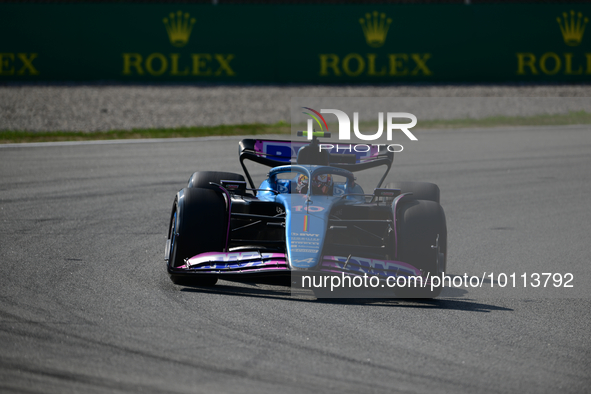 Pierre Gasly of Alpine F1 Team drive his single-seater during free practice of Spanish GP, 7th round of FIA Formula 1 World Championship in...