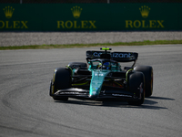 Fernando Alonso of Aston Martin Cognizant F1 Team drive his single-seater during free practice of Spanish GP, 7th round of FIA Formula 1 Wor...