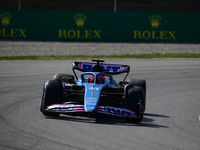 Esteban Ocon of Alpine F1 Team drive his single-seater during free practice of Spanish GP, 7th round of FIA Formula 1 World Championship in...