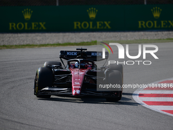 Valtteri Bottas of Alfa Romeo Racing ORLEN drive his single-seater during free practice of Spanish GP, 7th round of FIA Formula 1 World Cham...