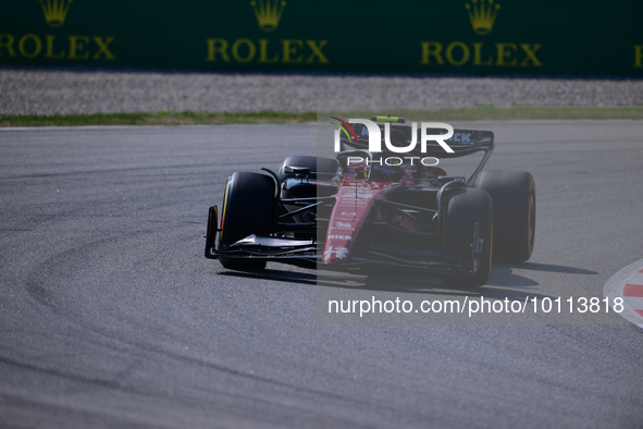 Guanyu Zhou of Alfa Romeo Racing drive his single-seater during free practice of Spanish GP, 7th round of FIA Formula 1 World Championship i...