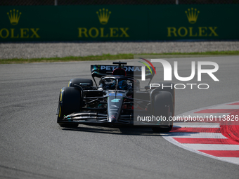 George Russel of Mercedes-AMG Petronas drive his single-seater during free practice of Spanish GP, 7th round of FIA Formula 1 World Champion...