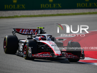 Niko Hulkenberg of Haas F1 Team drive his single-seater during free practice of Spanish GP, 7th round of FIA Formula 1 World Championship in...