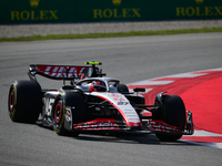 Niko Hulkenberg of Haas F1 Team drive his single-seater during free practice of Spanish GP, 7th round of FIA Formula 1 World Championship in...