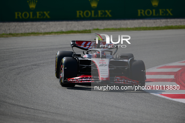 Niko Hulkenberg of Haas F1 Team drive his single-seater during free practice of Spanish GP, 7th round of FIA Formula 1 World Championship in...