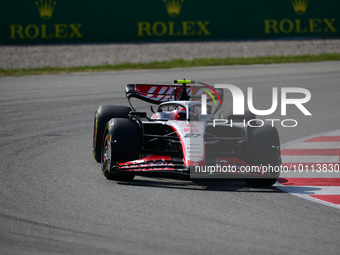 Niko Hulkenberg of Haas F1 Team drive his single-seater during free practice of Spanish GP, 7th round of FIA Formula 1 World Championship in...