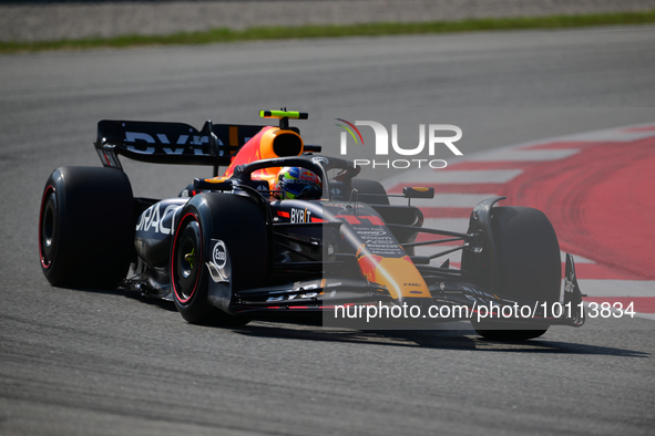 Sergio Perez of Red Bull Racing Honda drive his single-seater during free practice of Spanish GP, 7th round of FIA Formula 1 World Champions...