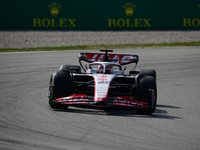 Kevin Magnussen of Haas F1 Team drive his single-seater during free practice of Spanish GP, 7th round of FIA Formula 1 World Championship in...