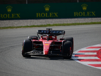 Charles Leclerc of Scuderia Mission Winnow Ferrari drive his single-seater during free practice of Spanish GP, 7th round of FIA Formula 1 Wo...