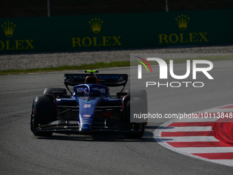 Logan Sergeant of Williams Racing drive his single-seater during free practice of Spanish GP, 7th round of FIA Formula 1 World Championship...