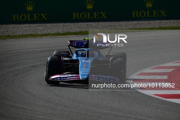 Pierre Gasly of Alpine F1 Team drive his single-seater during free practice of Spanish GP, 7th round of FIA Formula 1 World Championship in...