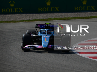 Pierre Gasly of Alpine F1 Team drive his single-seater during free practice of Spanish GP, 7th round of FIA Formula 1 World Championship in...