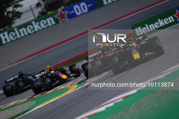 Max Verstappen of the Netherlands driving the (1) Oracle Red Bull Racing RB19 during practice ahead of the F1 Grand Prix of Spain at Circuit...