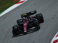 Zhou Guanyu of China driving the (24) Alfa Romeo F1 C43 Ferrari during practice ahead of the F1 Grand Prix of Spain at Circuit de Barcelona-...