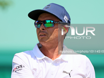 Rickie Fowler of Murrieta, California follows his shot from the 6th tee during The Memorial Tournament presented by Workday at Muirfield Vil...