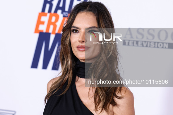 Brazilian model Alessandra Ambrosio arrives at the 30th Annual Race To Erase MS Gala held at the Fairmont Century Plaza on June 2, 2023 in C...