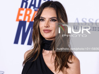 Brazilian model Alessandra Ambrosio arrives at the 30th Annual Race To Erase MS Gala held at the Fairmont Century Plaza on June 2, 2023 in C...