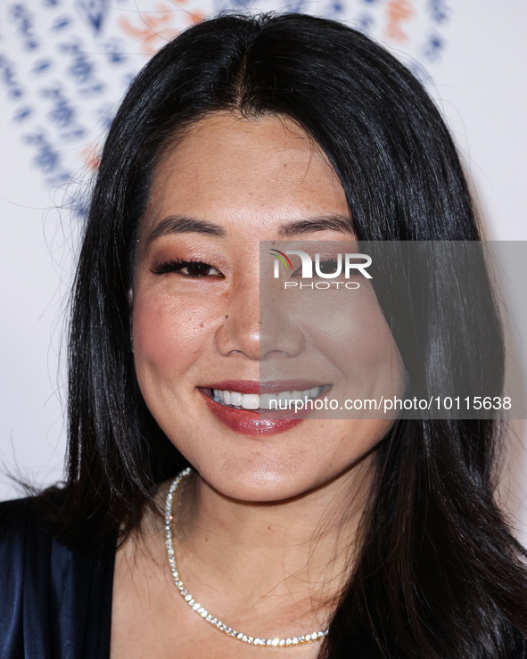 American actress and television personality Crystal Kung Minkoff arrives at the 30th Annual Race To Erase MS Gala held at the Fairmont Centu...