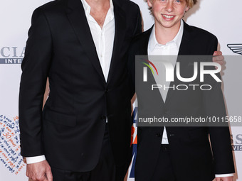 James Tupper and son Atlas Heche Tupper arrive at the 30th Annual Race To Erase MS Gala held at the Fairmont Century Plaza on June 2, 2023 i...